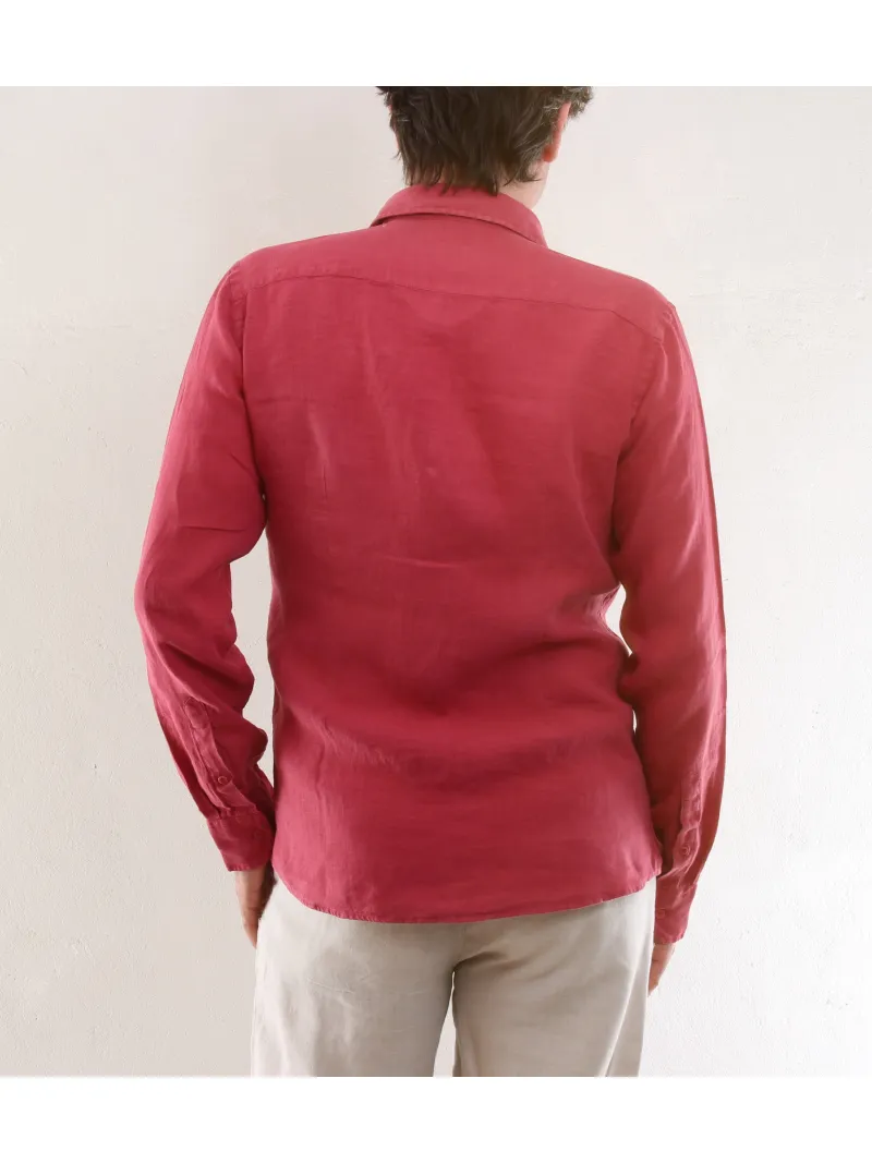 Linen shirt Raspberry