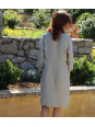 Robe en lin gris d'eau