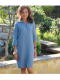 Robe chemise en lin gris