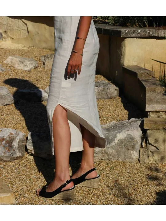Linen dress ocher