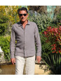 Linen shirt Eggplant
