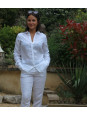 Chemise en lin blanc manche longue femme