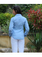 Royal blue linen shirt
