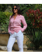 Chemise en lin rose