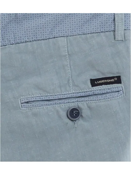 Bermuda lin bleu gris Bermuda lin bleu gris