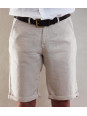 Blue green linen men's short