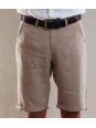 Sand linen men's short