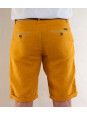 Mustard linen men's short behind