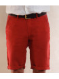 Red linen men's short