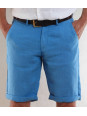 Linen short royal blue
