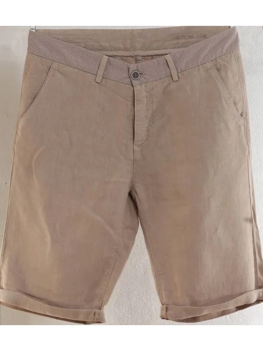 Sand linen men's short