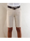 Linen short for women sand with button 