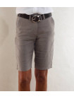 Linen short for women raw with button 