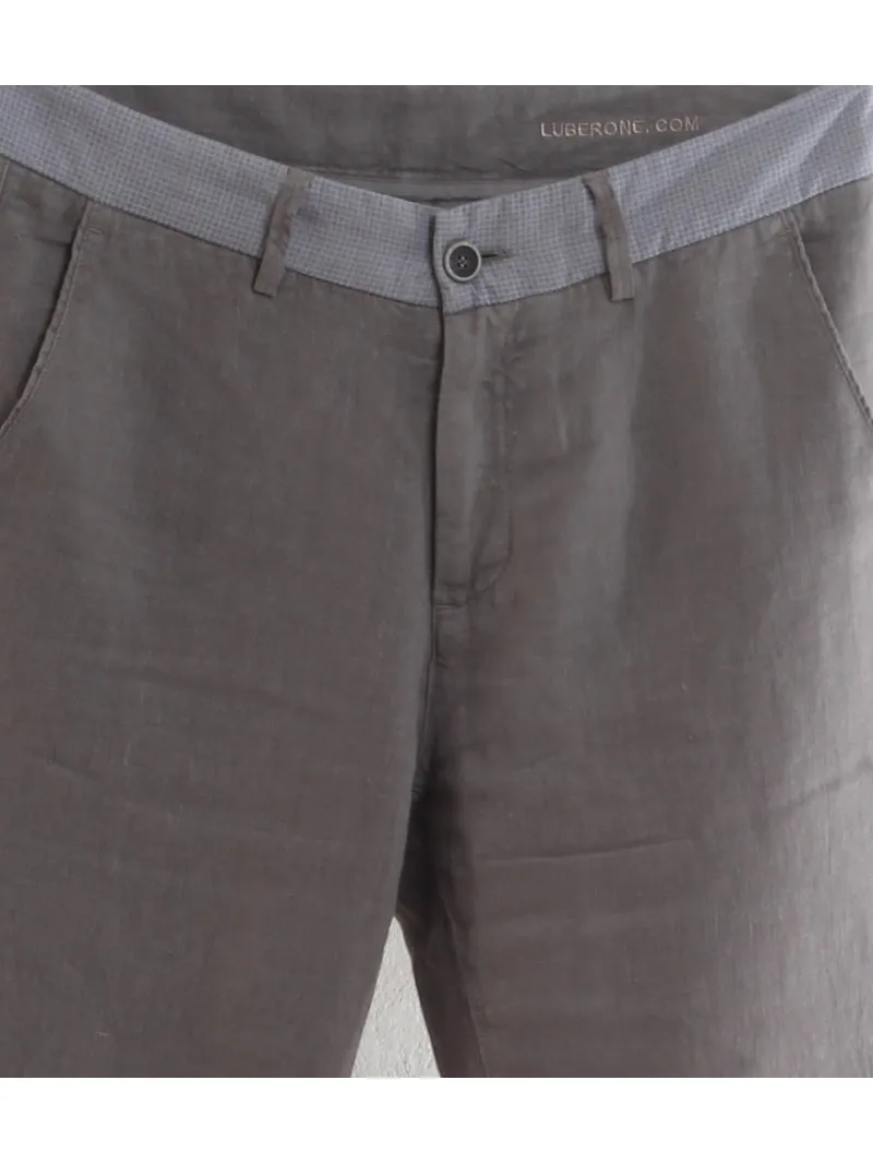 Beige linen men's pants