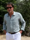 Linen shirt water grey long sleeve for men 