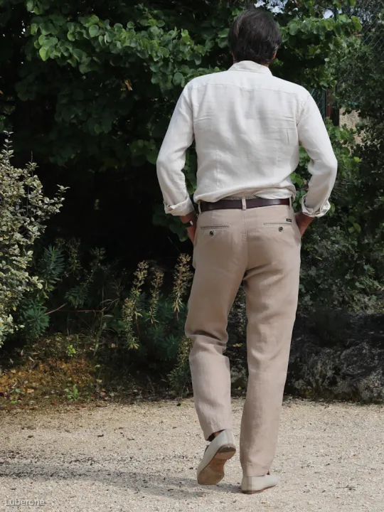 Linen pants for men beige