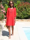 Linen tunic red 