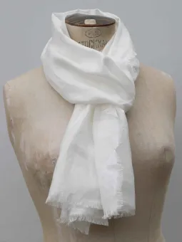 White linen scarf