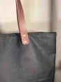 sac lin noir fermeture anse