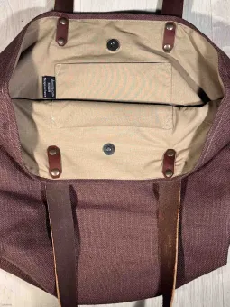 sac lin fermeture aubergine intérieur