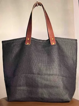 Sac lin noir fermeture face