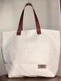 Sac lin fermeture blanc face