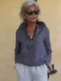 chemise-lin-femme-manche3/4-taupe-zoom