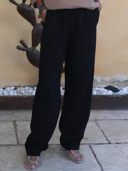 pantalon-lin-noir-élastique-zoom