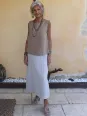 jupe en lin beige
