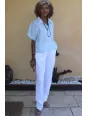 chemise manche courte femme bleu ciel