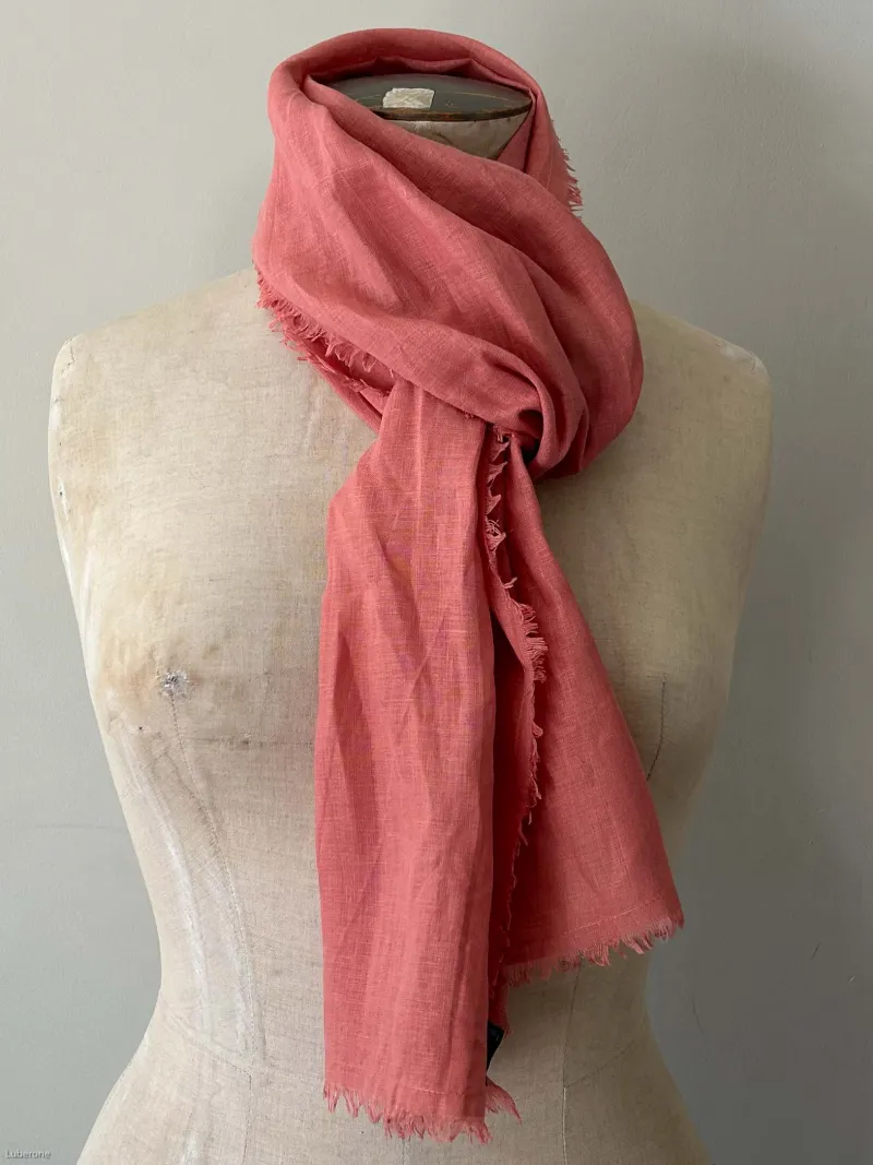 linen scarf ochre