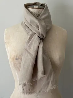 natural linen scarf