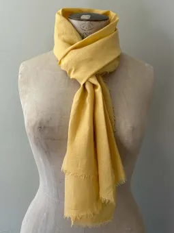 saffron linen scarf