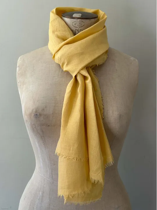 saffron linen scarf