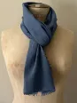 navy linen scarf