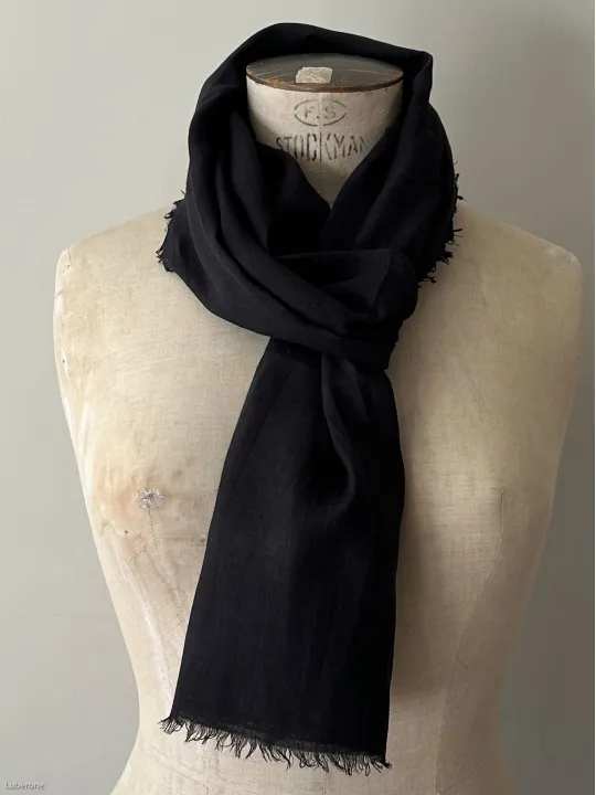 black linen scarf