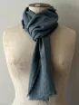 Green linen scarf