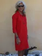 red linen shirt dress (detail)