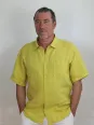 chemise-lin-homme-manches-courtes-jaune-col