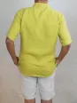 chemise-lin-homme-manches-courtes-jaune-dos