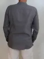 chemise-lin-homme-sans-col-taupe-dos