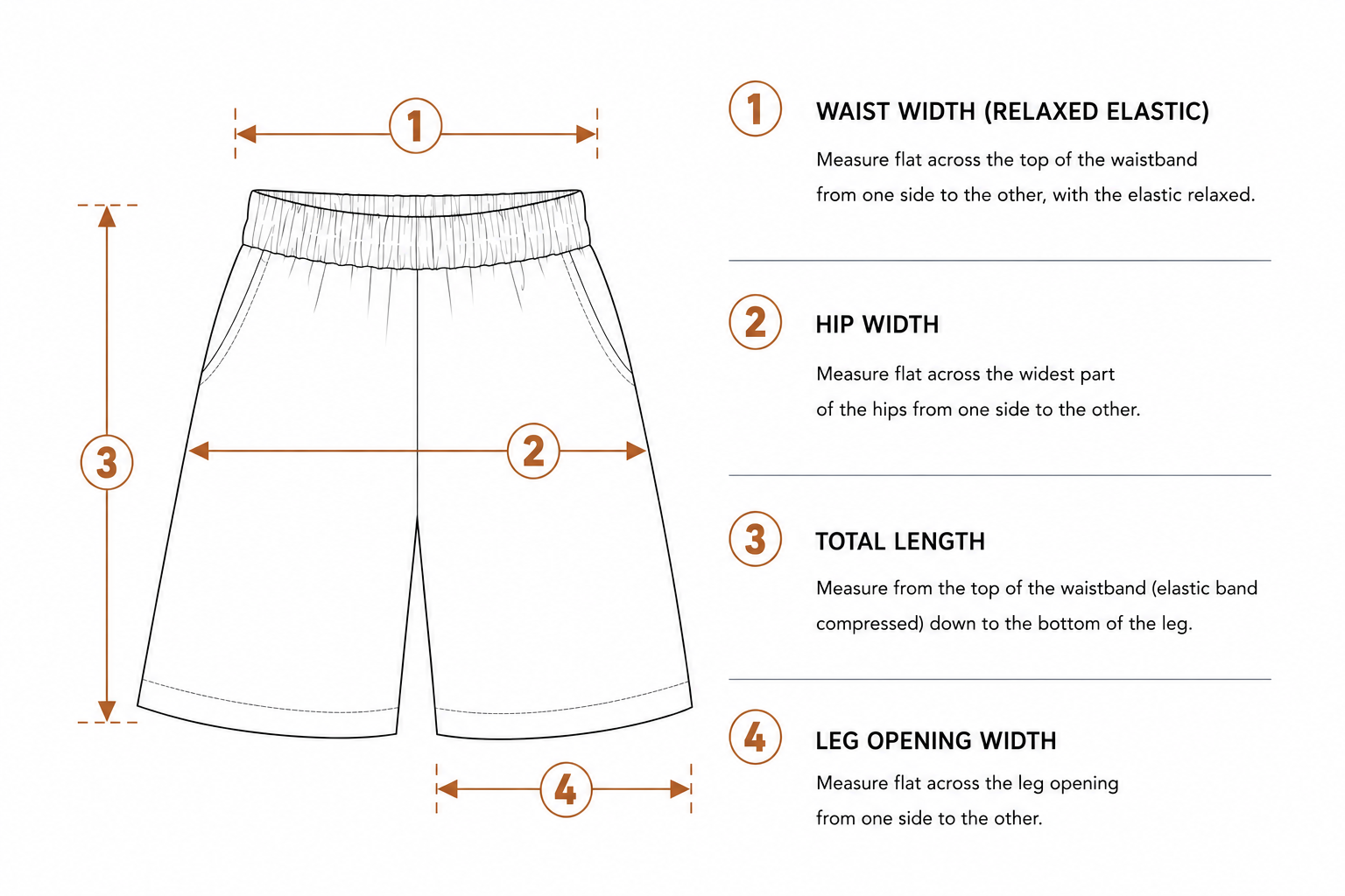 Size guide women’s elastic waist linen bermuda shorts